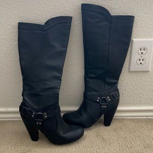 🚨SOLD🚨JustFab Black Leather Boots